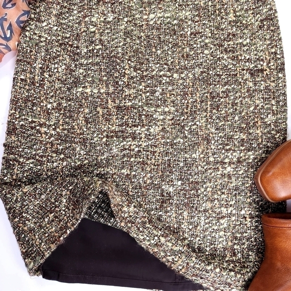 Talbots Green Tweed Dress Sz 6 - Picture 10 of 14